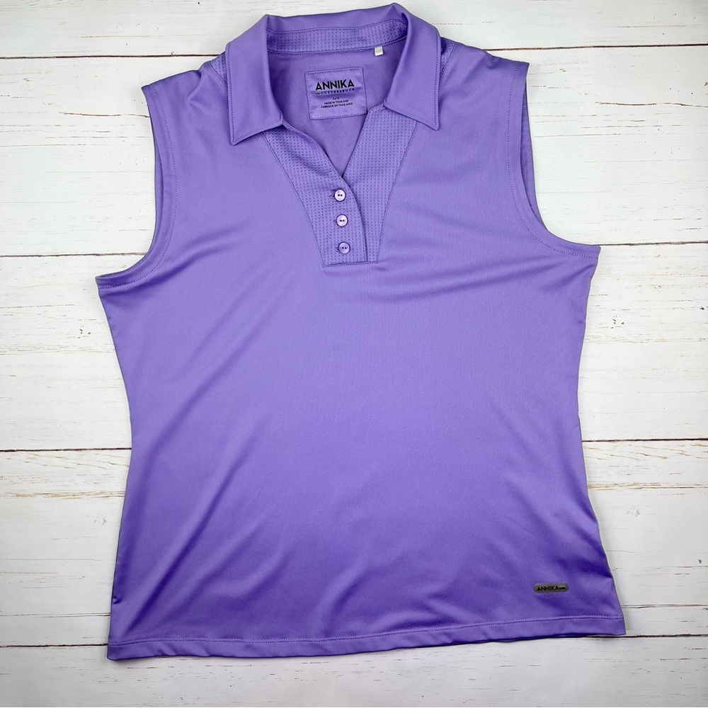 ANNIKA Cutter & Buck Sleeveless Golf Polo L